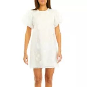 White Floral Mini Dress